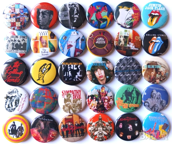 Значки на Rolling Stones в 4 различни комплекта, снимка 3 - Други ценни предмети - 24868439