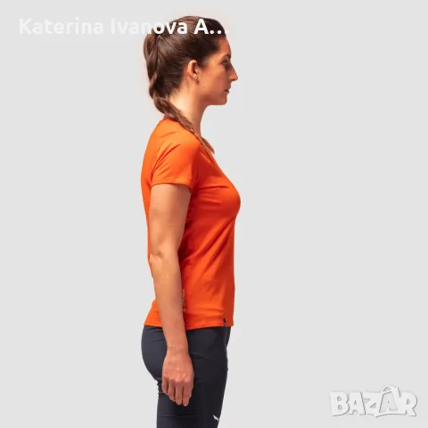 Дамска Мерино тениска Salewa Pedroc Merino – Orangе, Размер 38M, цена 44 €, снимка 3 - Спортна екипировка - 55294145