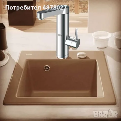 Нагревател за вода, за плот, 3300W, c дисплей, Инокс, снимка 4 - Смесители - 55609288