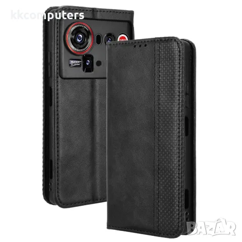 За ZTE nubia Z80 Ultra 5G Ретро Кожен Калъф Тефтер със Стойка, Портфейл и Скрийн Протектор – 3 цвята, снимка 8 - Калъфи, кейсове - 55390646
