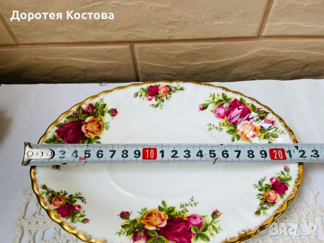 ROYAL ALBERT красива голяма сосиера от Англия, снимка 9 - Антикварни и старинни предмети - 54337324
