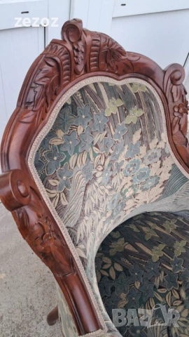 Кресла ретро 2 бр. махагонов масив, снимка 6 - Дивани и мека мебел - 54054027