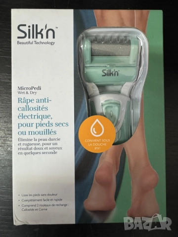 Електрическа превръзка за мазоли Silk'n Micropedi Wet & Dry, 2 микроминерални ролки, за пети, снимка 5 - Електрически пили за пети - 55481038