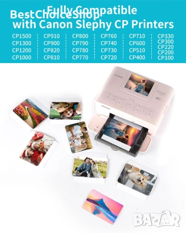 Canon Selphy CP фотохартия и комплект с мастило 3 касети 108 хартии – KC-108IP, снимка 5 - Чанти, стативи, аксесоари - 54155880
