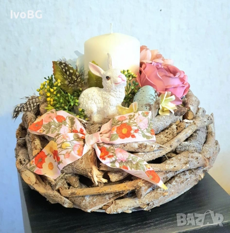 Великденска украса за маса - ръчно изработена
