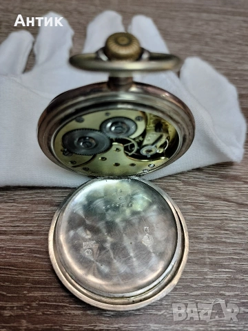 Omega часовник сребро 800, снимка 6 - Антикварни и старинни предмети - 54726822