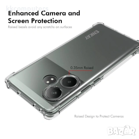 ENKAY HAT PRINCE Прозрачен Калъф за Realme 16 Pro 5G - TPU, Подсилени ъгли, Прозрачен, снимка 3 - Резервни части за телефони - 54179859