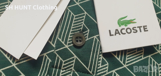 LACOSTE Monogram Print Short Sleeve Polo Shirt размер S / M / L / XL / XXL поло тениска, снимка 10 - Тениски - 54795742