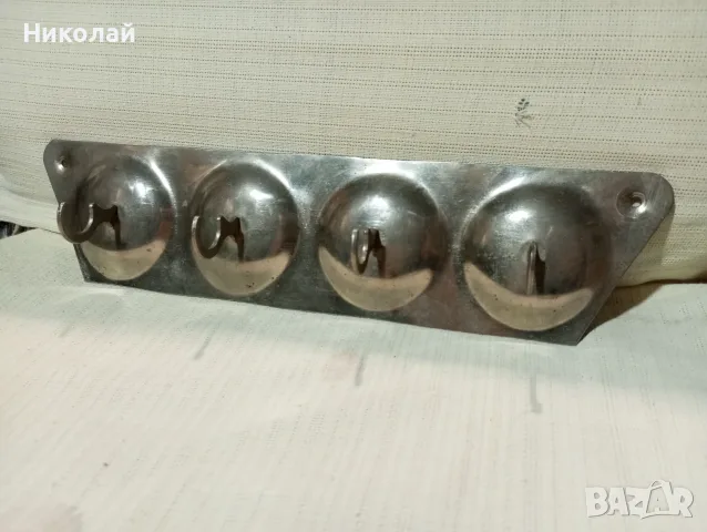 Емайлирана закачалка , хромирана, снимка 6 - Антикварни и старинни предмети - 55510384