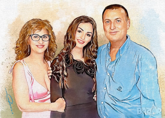Портрети дигитално рисувани, снимка 4 - Картини - 54633067