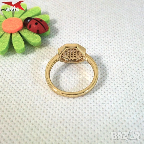 Пръстен с 14К златно покритие 224895, снимка 2 - Пръстени - 54343633