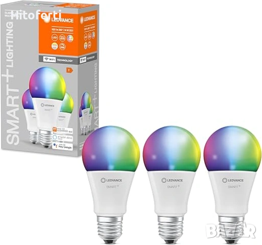  Клас A LEDVANCE LED лампа | E27 | RGBW | 2700…6500 K | 14W=100W | Smart+ WiFi Classic Многоцветна [