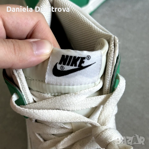 Nike Dunk High White Green, снимка 6 - Маратонки - 55274130