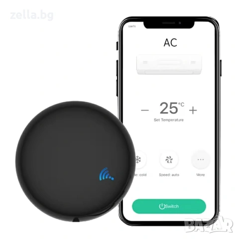Универсално смарт IR WiFi дистанционно Tuya, гласов контрол Alexa & Google, за климатик 10333