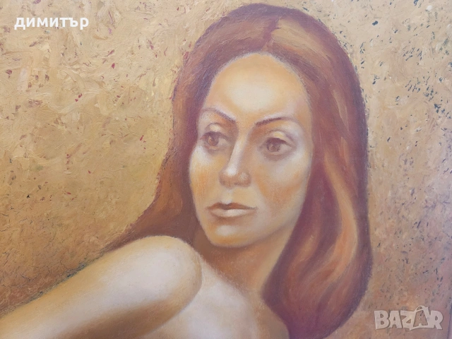 Голяма авторска картина – женски акт, масло/акрил, 75 х 105 см, снимка 3 - Декорация за дома - 54340992