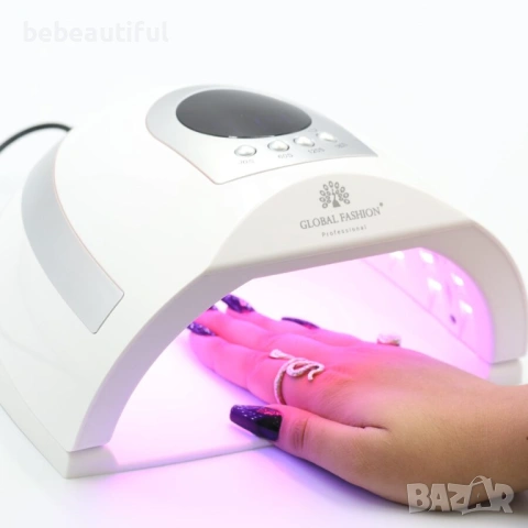 UV/Led комбинирана лампа с инфрачервени сензори за маникюр Global Fashion - 268W