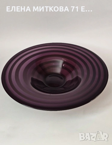 Голяма фруктиера от художествено стъкло, снимка 2 - Аксесоари за кухня - 54131516