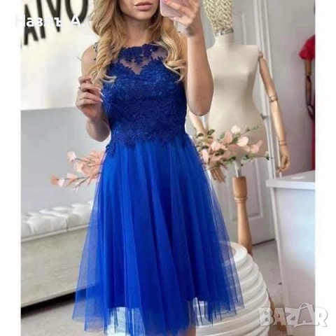 Рокли с тюл и бродерия , снимка 4 - Рокли - 55218263