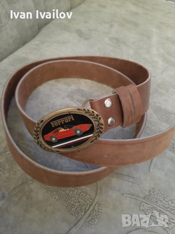 ЕКСТРА ДЪЛЪГ 160 см колан FERRARI – Масивна естествена кожа / ГИГАНТ