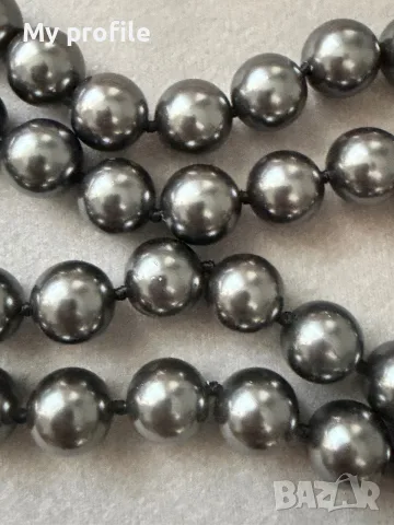Маркова огърлица от черни перли “Майка на перлите” "Mother of pearls", снимка 6 - Колиета, медальони, синджири - 55300054