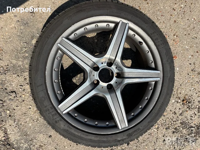 Продавам ” Mercedes джанти 8Jx19 ET30 5x112 + гуми 245/40 R19, снимка 2 - Гуми и джанти - 55639271