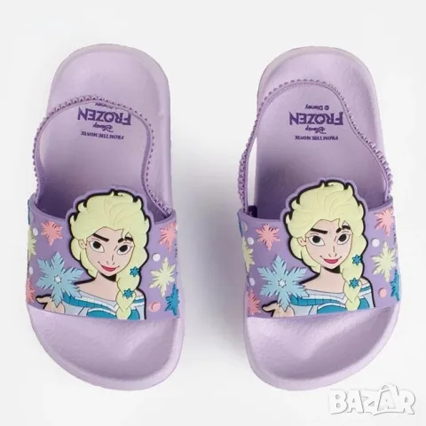 Детски лилави чехли frozen с каишка за момиче лято_1260177, снимка 3 - Детски сандали и чехли - 55374216