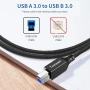 Висококачествен подсилен USB 3.0 кабел тип A към тип B с дължина 3 метра. , снимка 5