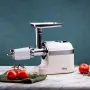 Месомелачка с приставка за домати  Voltz OV51991F, 600/1800W, Аксесоар за колбаси, Бял, снимка 5