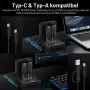 Докинг Станция NVMe M.2 SATA SSD Cloner, USB 3.2 Gen 2, 20 Gbps, сгъваем охлаждащ вентилатор,, снимка 5