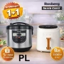 Промо комплект 1+1: Air Fryer Silver Crest Extra Large 8L / 2400W + Мултикукър Rosberg R51985E5 5L /, снимка 5