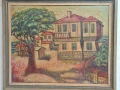 Картина възрожденски къщи , снимка 1