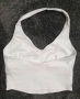  Нов дамски оригинален бял кроп топ Gymshark Halter Neck Cami with Shelf , снимка 7