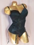 BODYFLIRT 85 D Черен корсет с жартиери за чорапи , снимка 2