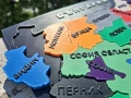 Дизайнерски 3D Пъзел „Карта на България“ – Шарен модел с релефни черни надписи, снимка 7