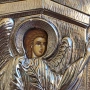 Винтидж гръцка православна икона Благовещение, снимка 3