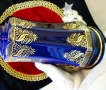 Порцеланова ваза,баварски порцелан,злато,кобалт,печат. , снимка 3