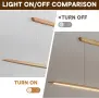 LED дървена висяща лампа/полилей 130 см с дистанционно управление димируемо осветление за трапезария, снимка 4