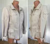 М размер Оригинално MONCLER Дамско Яке Монклер Бежово Дънково 100% Памук, снимка 11