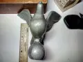 Стара МЕТАЛНА ФИГУРА КАЧУЛАТ ГЪЛЪБ за МАСТИЛНИЦА ПИСАЛИЩЕ, снимка 4