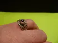 Стар сребърен пръстен с гранат, снимка 1