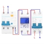 Монофазен електромер за DIN шина 35mm LCD 5(80)A 230V с измерване на kWh, напрежение 10419, снимка 8