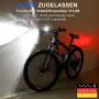 Toptrek USB акумулаторни светлини за велосипед – предна и задна, StVZO, 70 Lux, USB-C, снимка 2