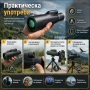 Мощен професионален монокъл 10-30×50 бинокъл за далечни разстояния лов риболов птици трипод телефон, снимка 7