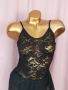 М Черно дантелено боди с дълъг ръкав от прозрачна материя , снимка 7