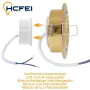 LED лунички , димируеми , въртящи 5W 230V 68 мм. , неутрално Бяло 4000 K – матов златен цвят, снимка 2