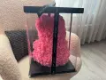 Мече от рози InLove 40 см с кутия, чисто ново, подарък, снимка 7