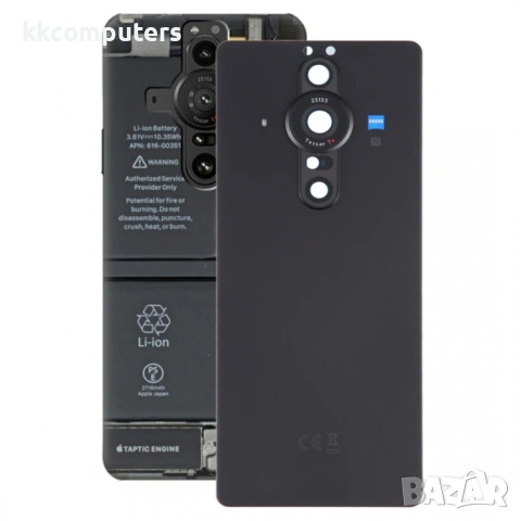 Оригинален заден капак за Sony Xperia Pro-I с рамка и стъкло за камерата – Черен