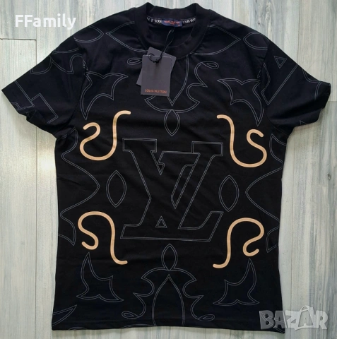 Черна \ Бяла Тениска Louis Vuitton [S - XXL], снимка 5 - Тениски - 54149781