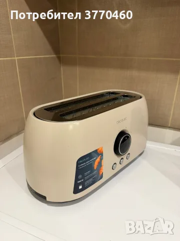 Двоен тостер cecotec с дигитален дисплей 50 евро , снимка 2 - Тостери - 55591604