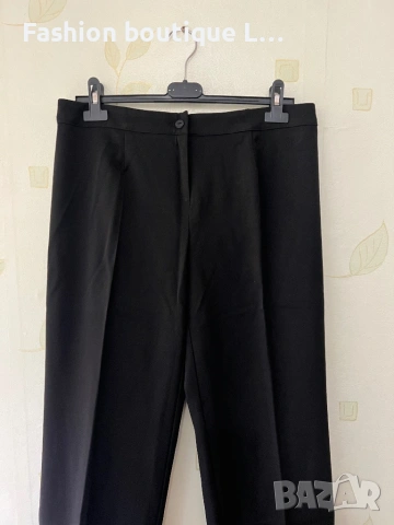Нов с етикет черен дамски прав панталон тънка материя подходяща за лятото 🖤 Налични размери XS,S,M, снимка 2 - Панталони - 54728733